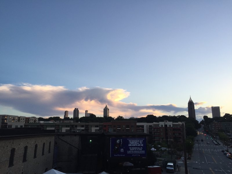 Skyline view from the North Ave Bridge on the Beltline