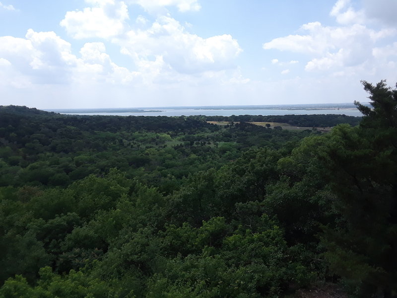 Looking west from the overlook tower about 0.7 mi down the trail.