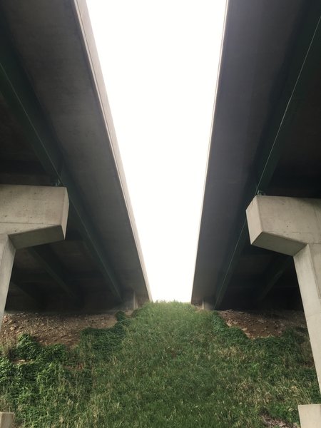 Crossing under the Kansas Turnpike.