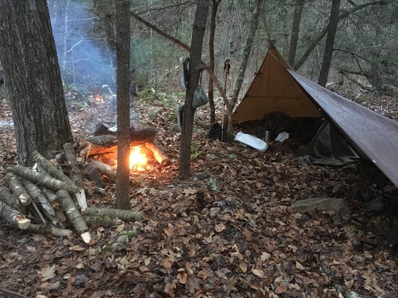 Dispersed camping is allowed without a permit. But please camp 200' from any stream or water source. And though designated fire rings are not required, be safe and use rocks to make your own fire ring.