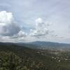 View of the mountains and town