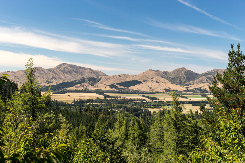 Hanmer Springs from the start of Mount Isobel Track