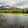 Overlooking Chaos Crag (left) and Lassen Peak (right) at Manzanita Lake