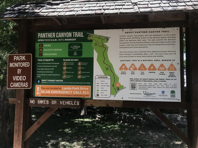 Trailhead sign.