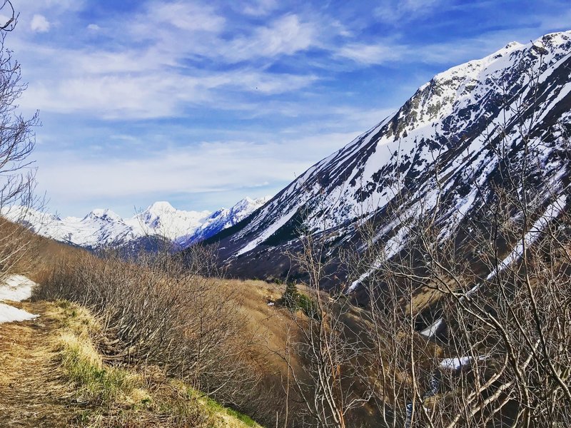 A view from Crows Pass Trail.