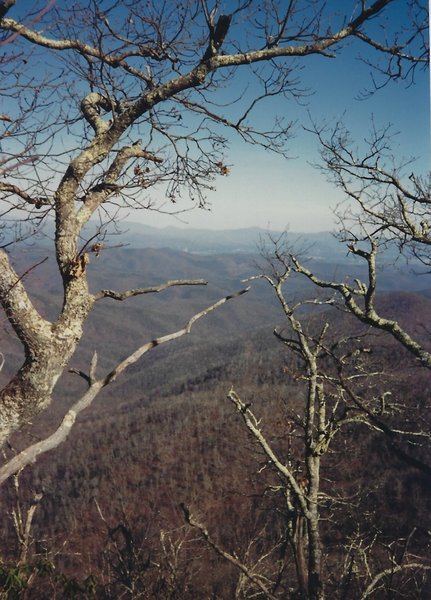 View of Mills River Valley in the winter