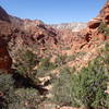 View from the saddle of Padre Canyon