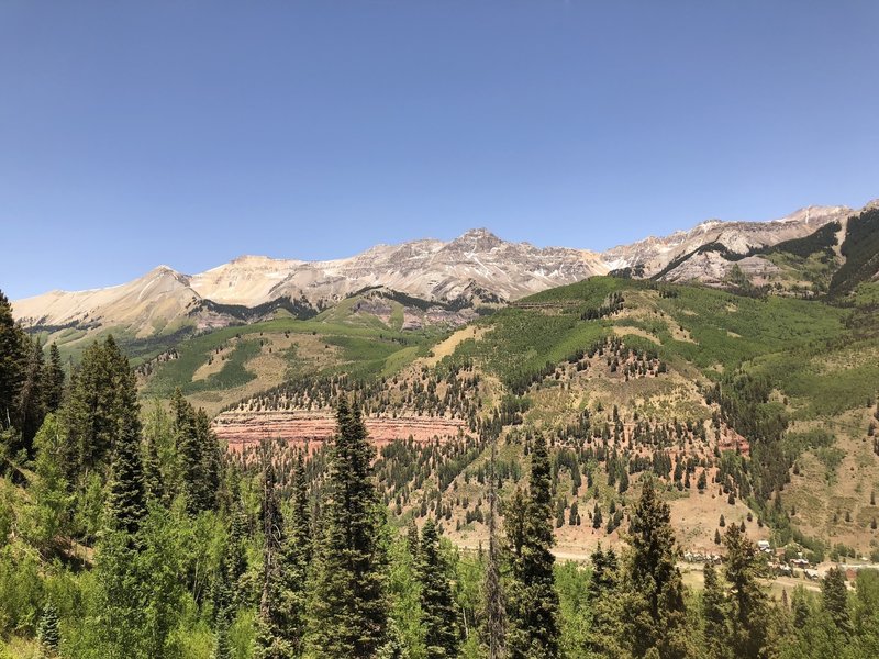 View from the free gondola to Mountain Village