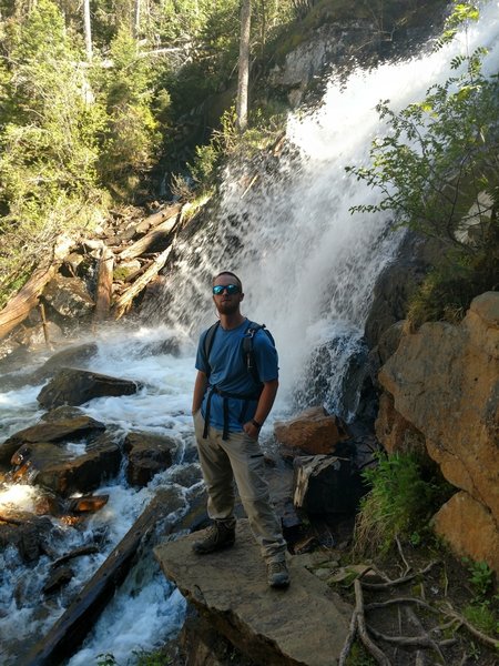 Walking the plank at Fern falls