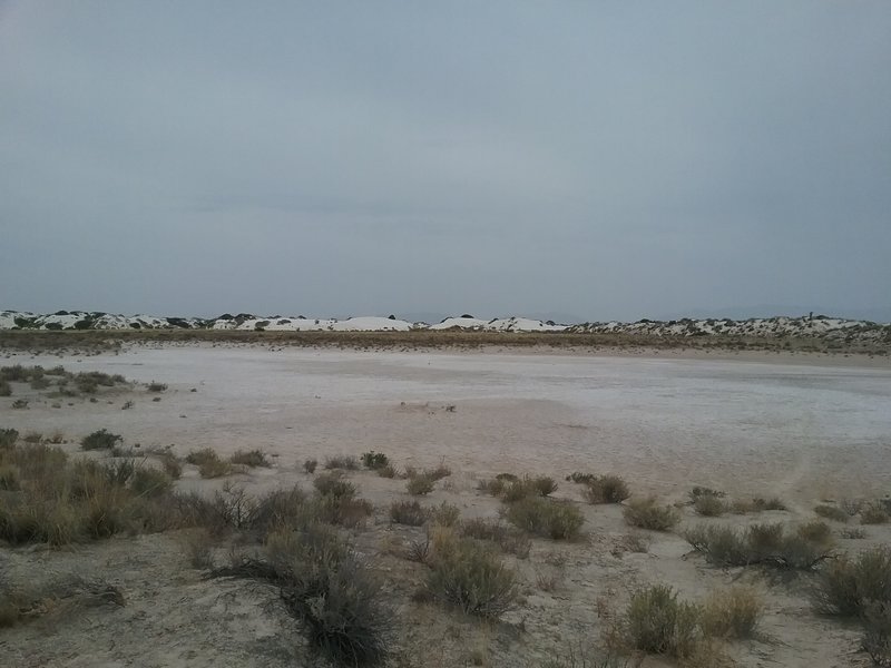 View of the dry lake