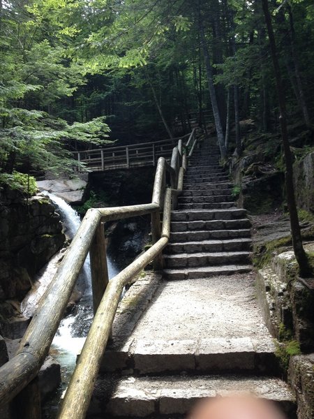 Stairs to top of the falls