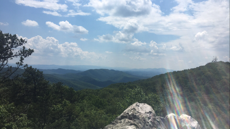 View from the High Rocks on the High Rocks Spur  Trail. Main View looks towards Wytheville, Virginia. This photo points the opposite direction.