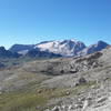 Il sentiero verso il Boe, dal rifugio Kostner.  Boe trail from Kostner hut