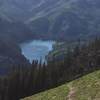 A closer look of Upper Palisades Lake