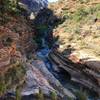 Bright Angel Creek flowing below the Old Bright Angel Trail just North of Manzanita.