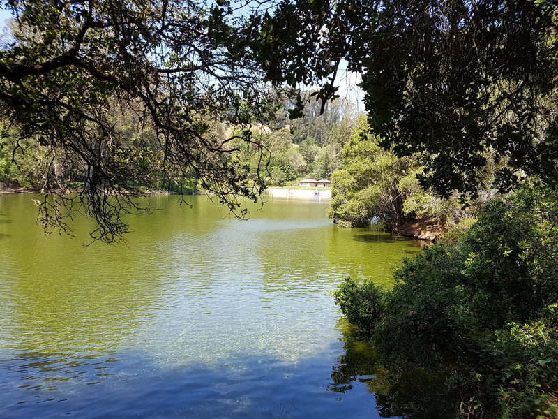 Lake Anza with the beach in the distance