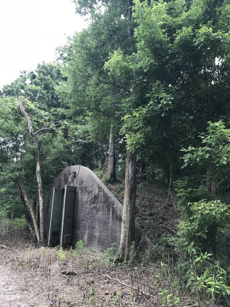 Bunker at (or near) halfway point of trail.