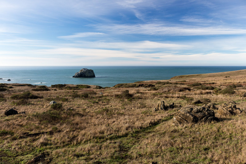 Ocean view from Sunset Boulders on Kortum Trail