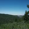 Looking west from the overlook with White Sands on the horizon.