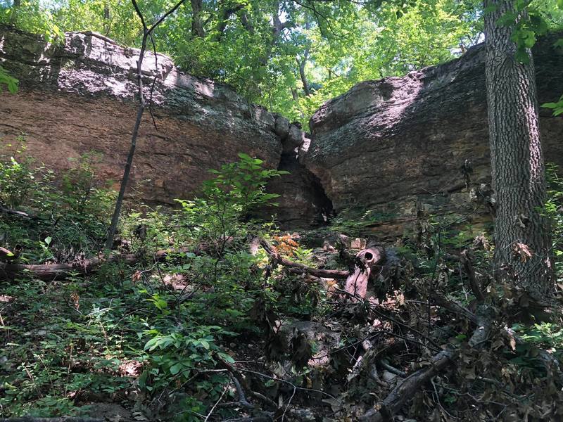 Bluffs along trail.