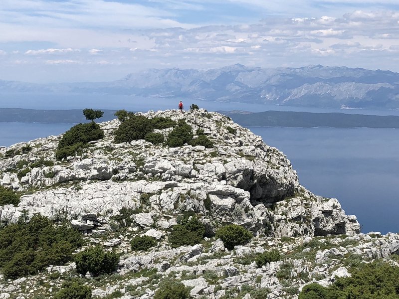 Looking at Hvar island and the Croatian mainland