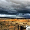 Pilot Hill looms under stormy skies