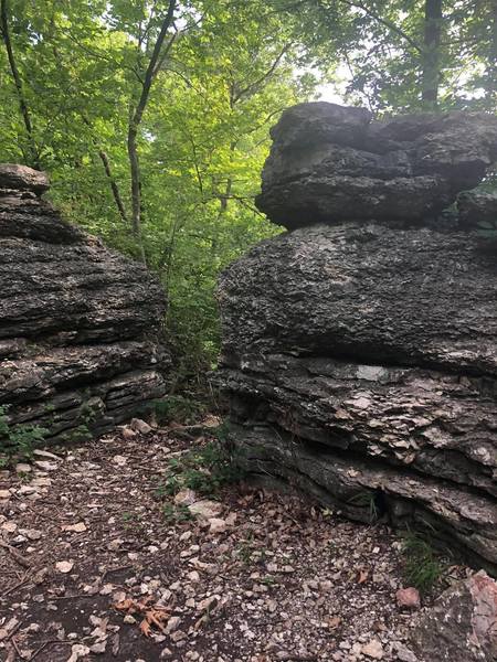 Bluffs along trail.