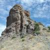 Big rock formation above the saddle