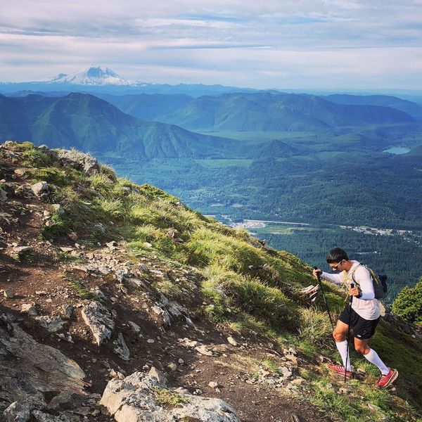 Approaching the summit of Teneriffe... looking back down the Snoqualmie Valley (Photo Credit: Gavin Woody)