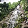 Teneriffe Falls on 7/4/2018 (End of the Teneriffe Falls Trail; Start of the Kamikaze Trail on the right)