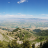 View of Cache Valley on the narrow switchbacks