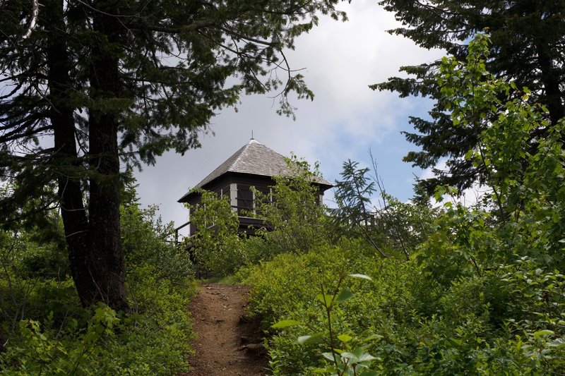 The Apgar Lookout tower sits at the top of one final climb.