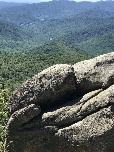 Boulders at summit of Robertson Mountain