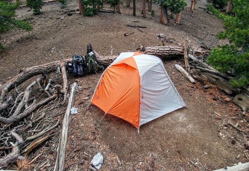 One of the campsites available shortly after Wood Springs. There isn't a lot of tree coverage, but the site is decent.