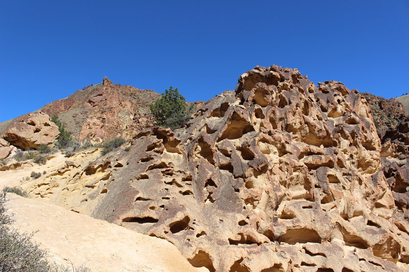 Honeycomb weathering to inspire even the most timid climber