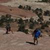 Up over the saddle at the halfway point from Big Spring Canyon in to Squaw Canyon.