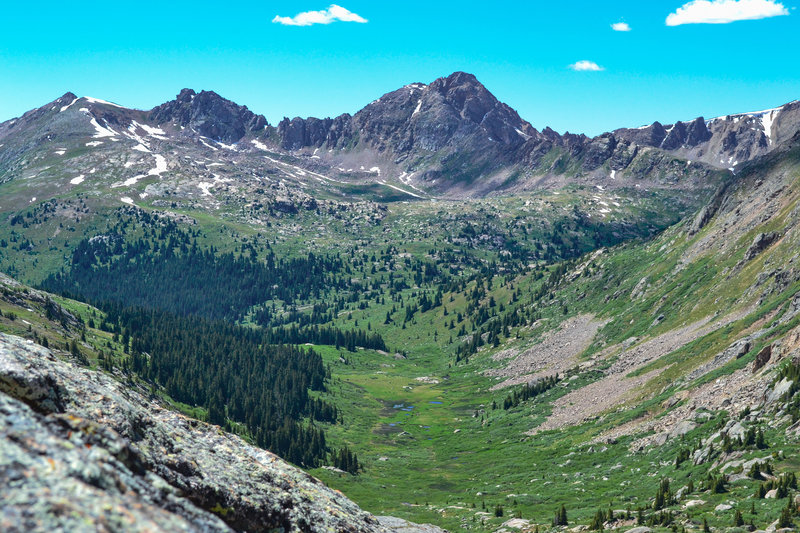 A view down Lost Man Lake basin.