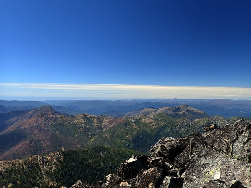 The Pacific Ocean from the summit of Preston Peak.