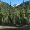 Looking at the summit from the trailhead.