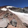 Climbing along the Lewis Glacier.