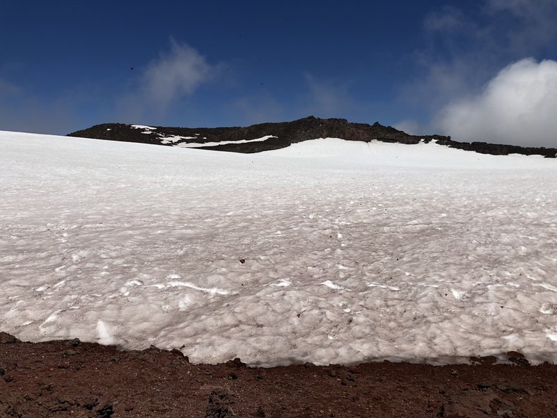 First view of summit crater