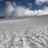 Crossing the snowfield