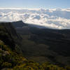 Nez Coupe de Sainte-Rose is the last "peak" on Piton de la Fournaise's shield before Reunion drops into the cloud-covered ocean.