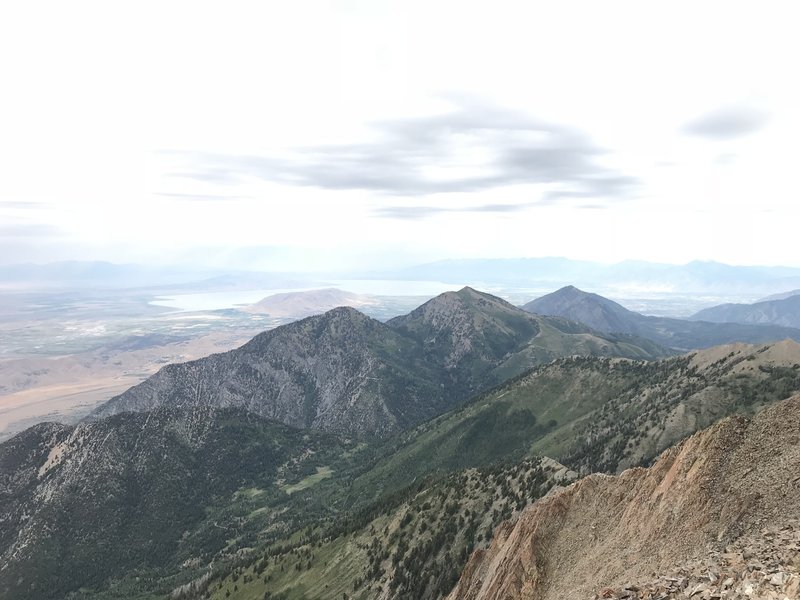 Mt. Nebo summit looking north towards Utah Lake