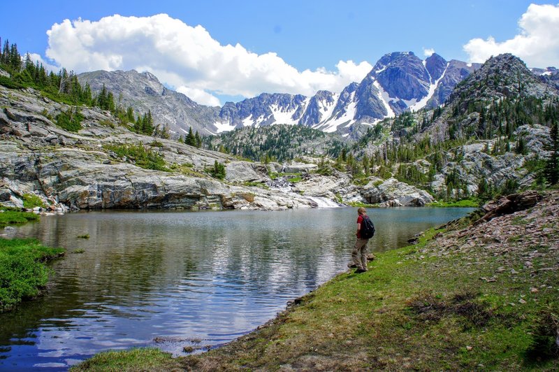 Standing on the edge of Jewel Lake