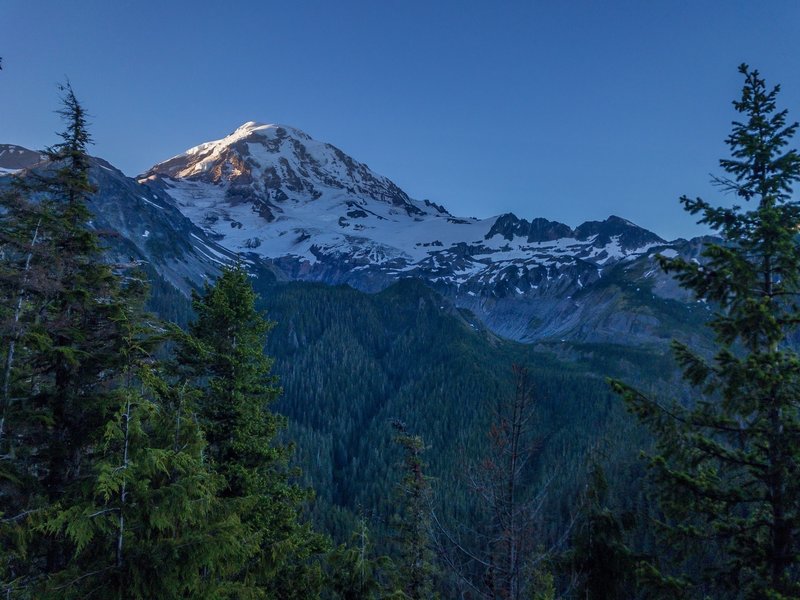 Great Sunrise on Mt. Rainier from the approach trail