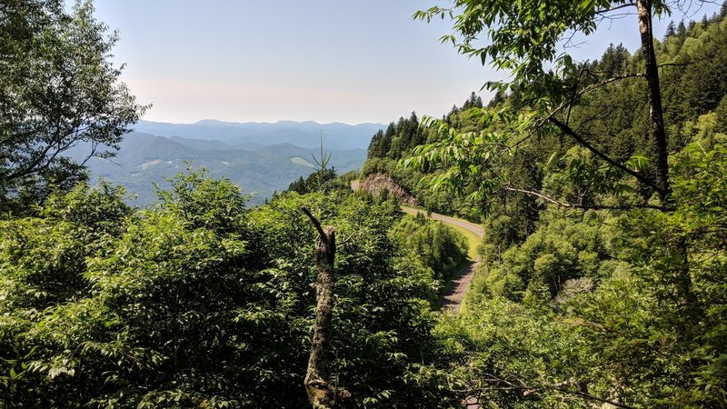 Blue Ridge Parkway view below Waterrock Knob