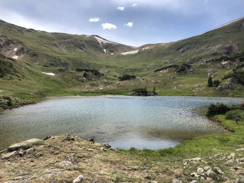 Parika Lake looking up over the pass