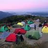 So many tents on the top of the Mt. Nogo