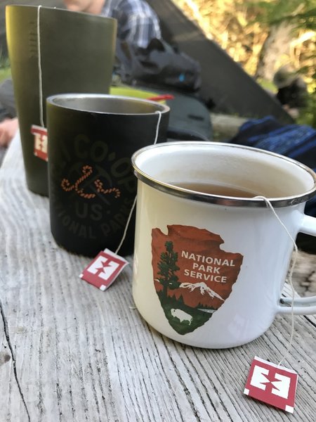 Nothing like a good up O tea to keep one warm while backpacking.